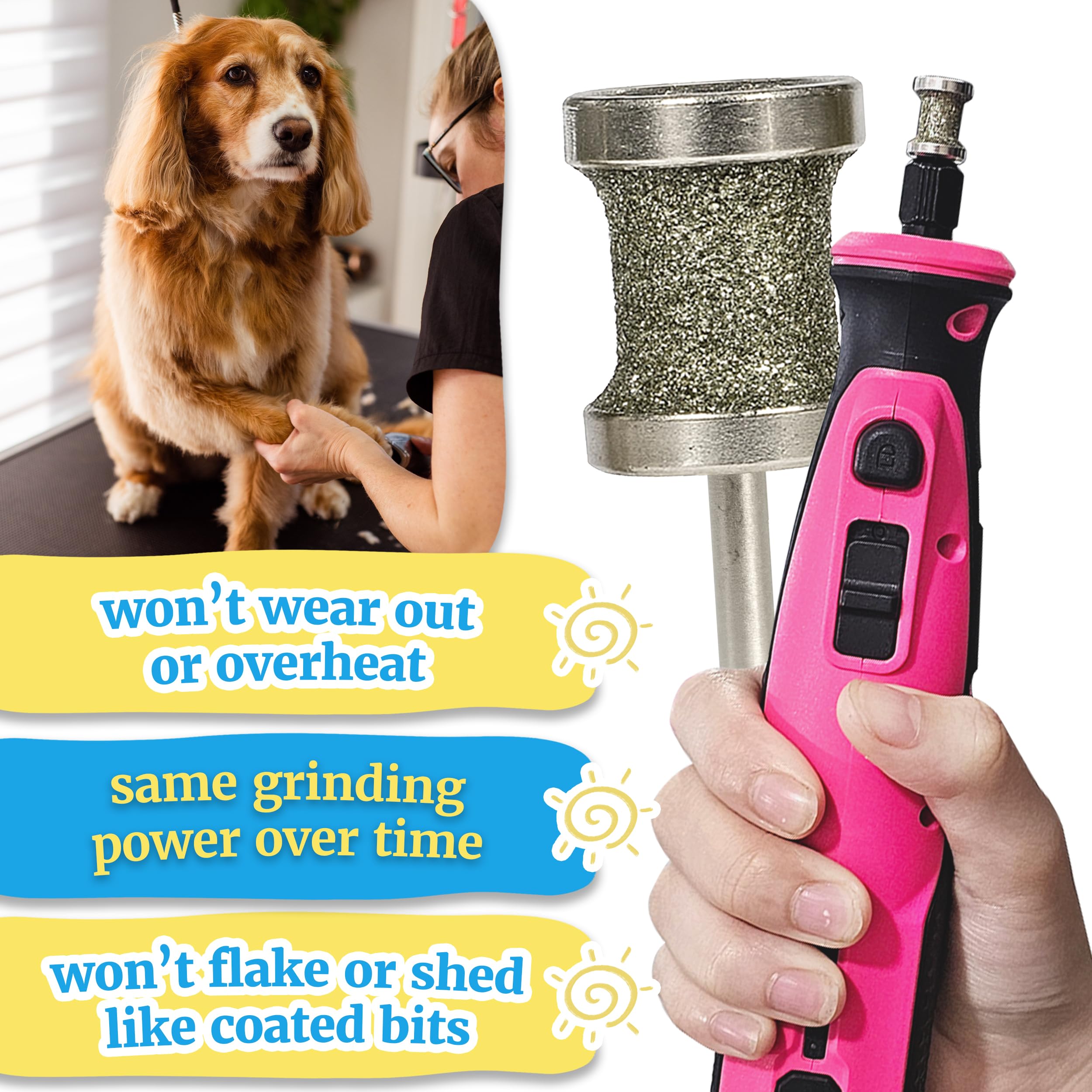 Diamondg ideal for small dogs under 30 lbs during trims