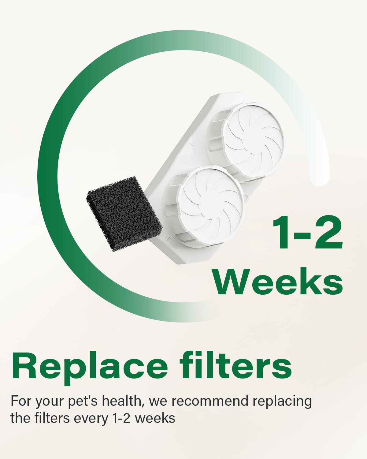 DIANU pre-filter sponge captures hair and debris for cleaner water