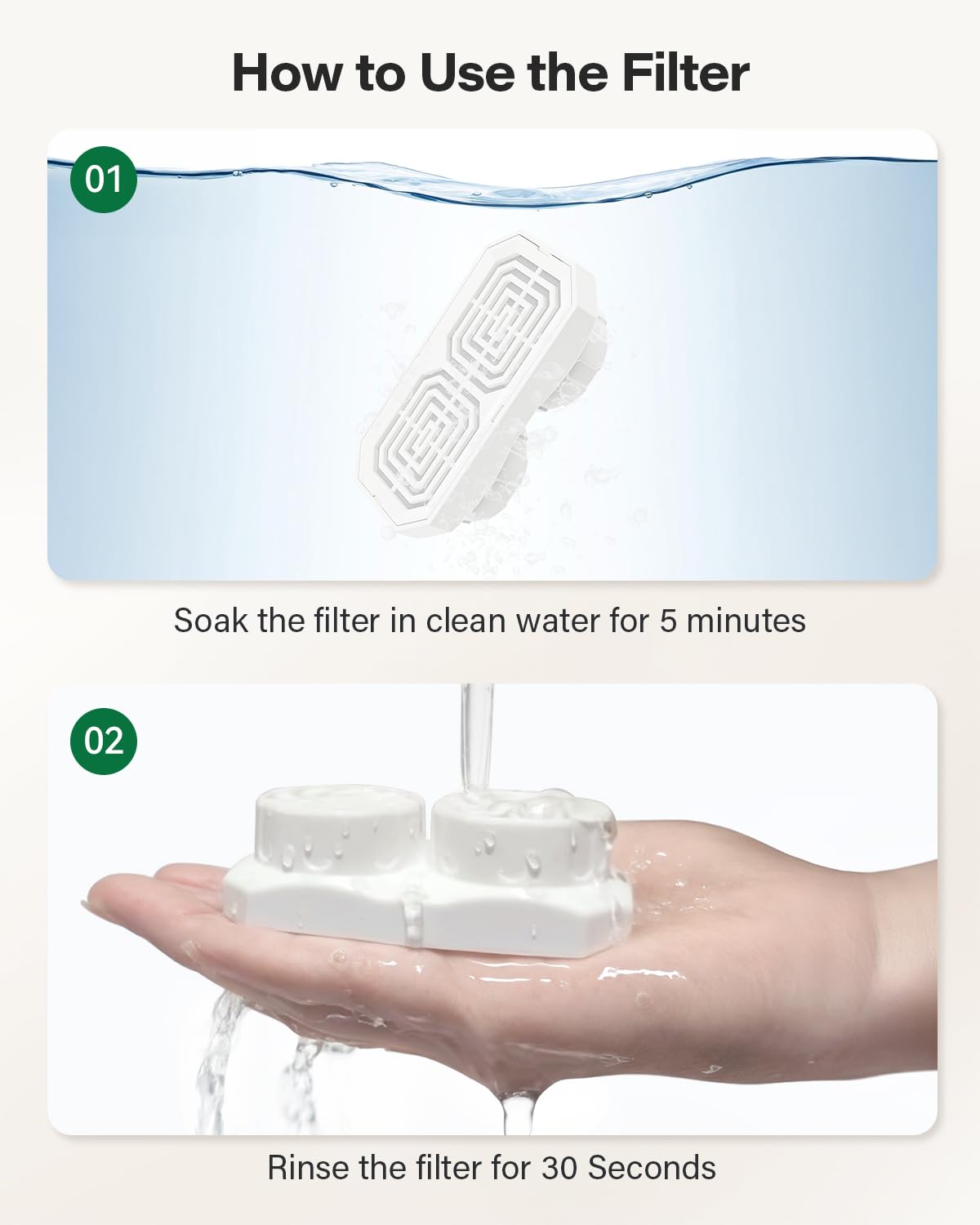 DIANU stainless steel fountain water flow shows a clean drinking stream