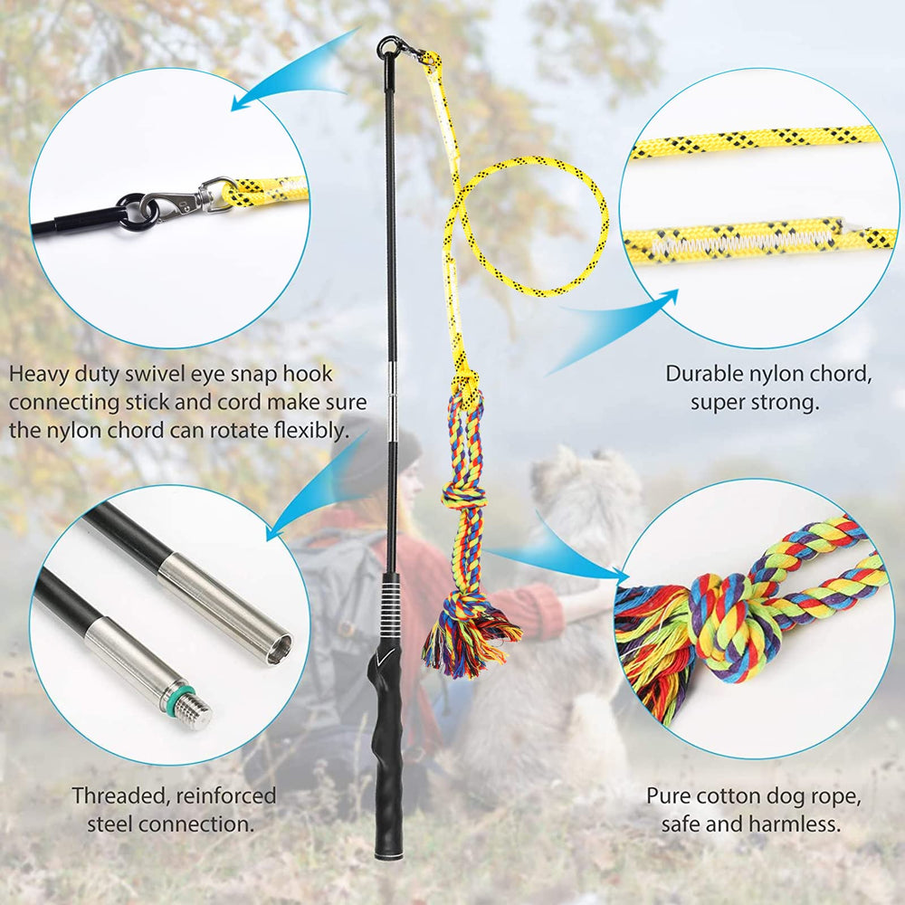 DIBBATU flirt pole disassembled for easy carrying and storage.