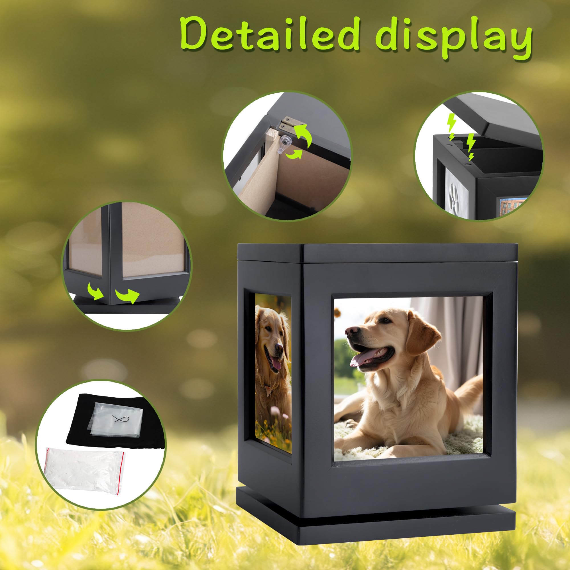 Rotating base offers stable display from any viewing angle