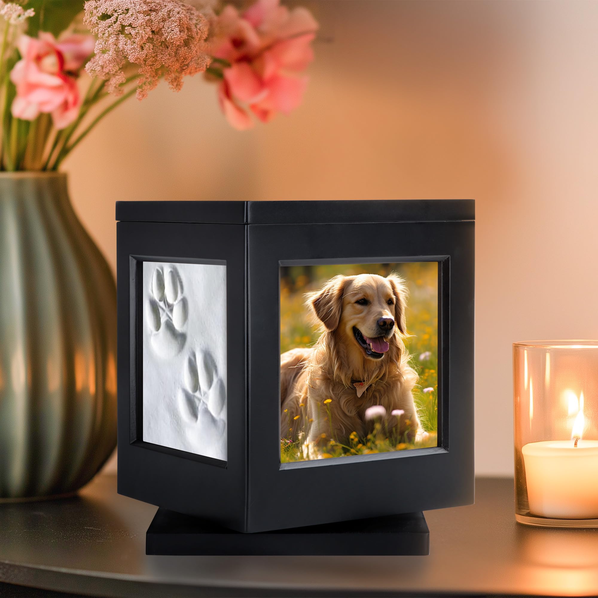 Velvet storage bag protects the urn when stored or gifted