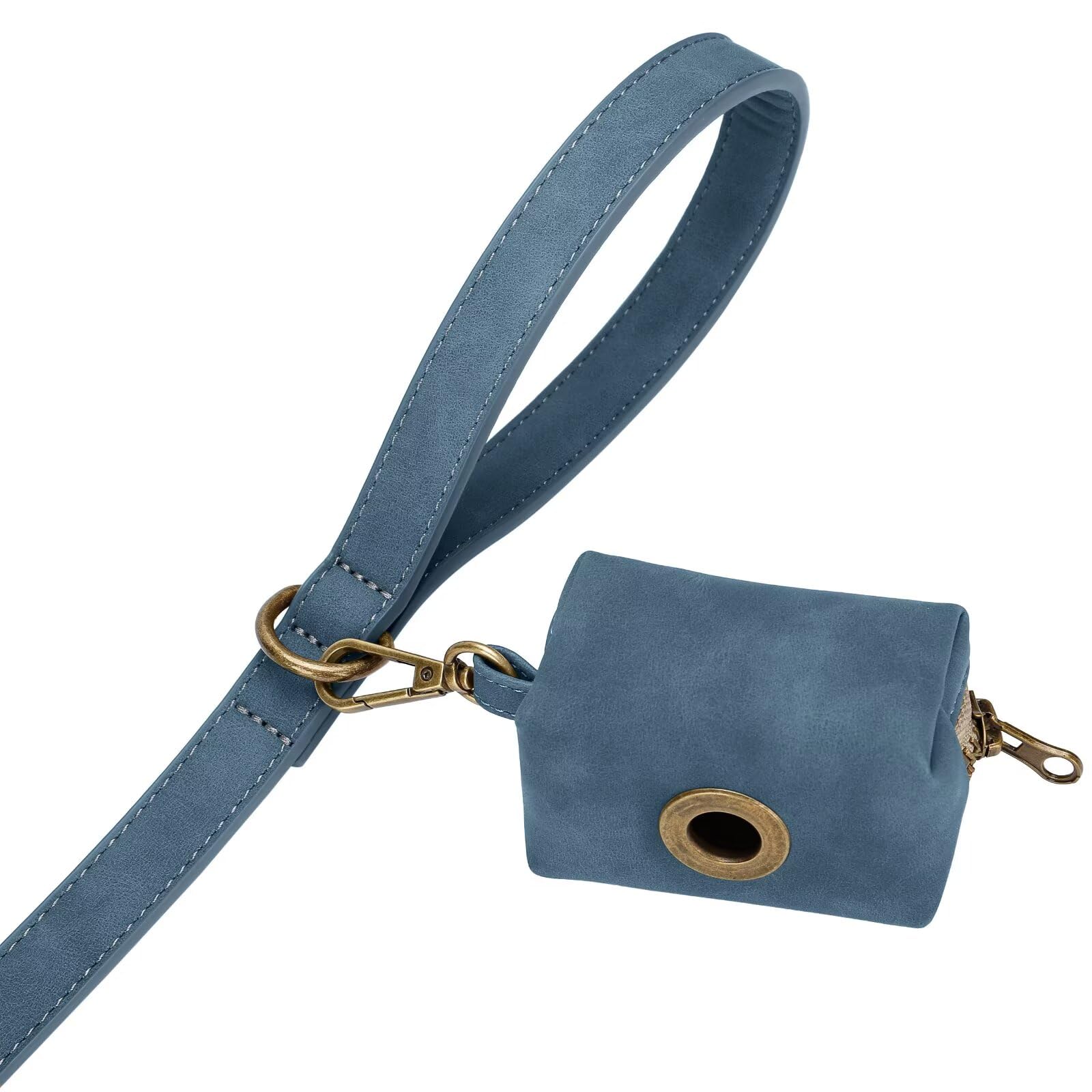 Didog blue leash with chic metallic accents for daily walks
