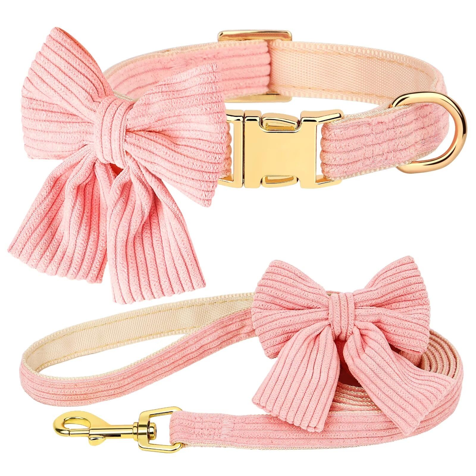 Didog collar-bowtie-pink for stylish daily strolls.