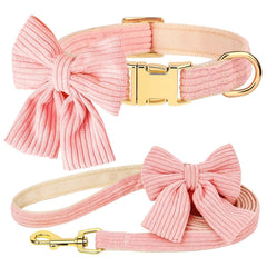 Didog collar-bowtie-pink for stylish daily strolls.