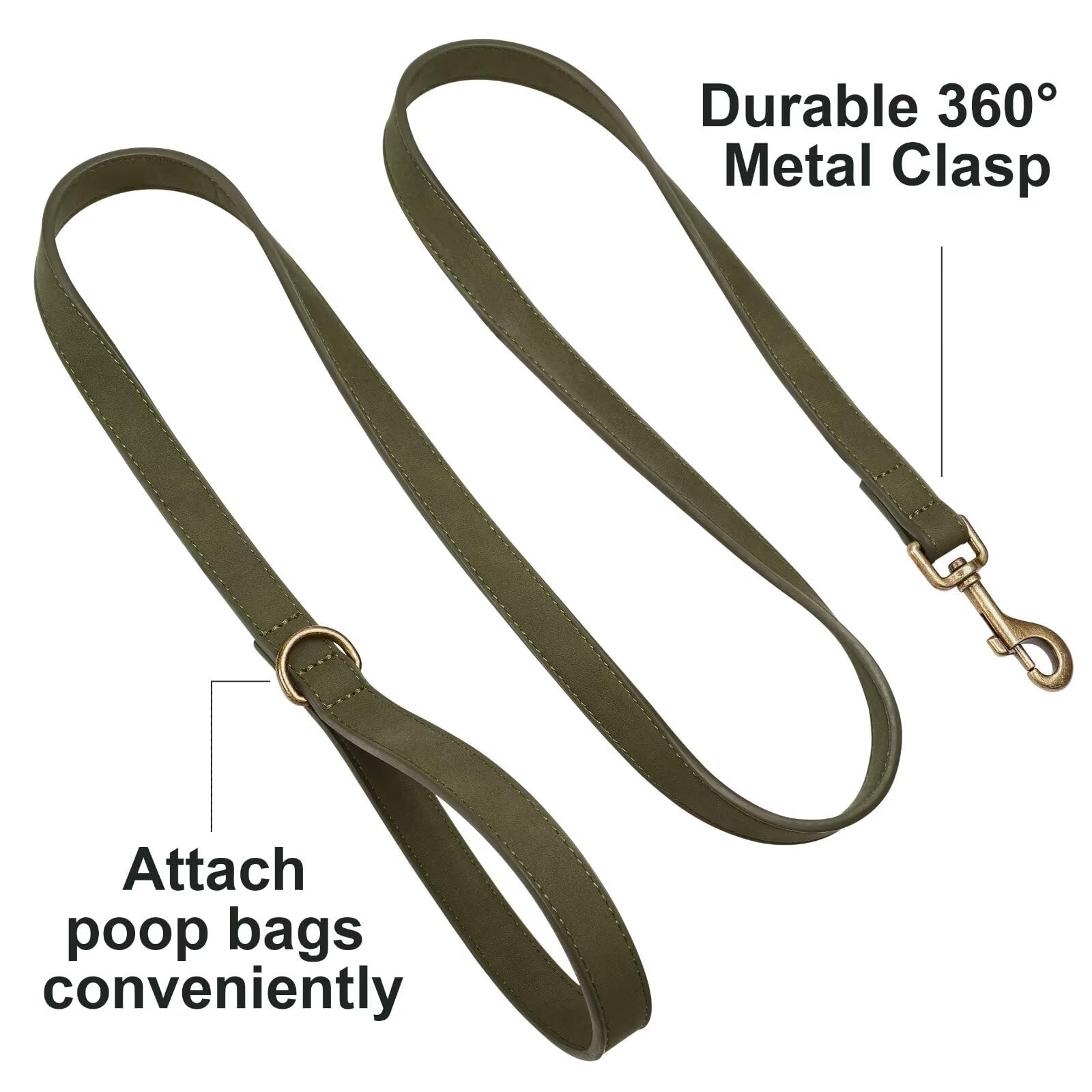 Didog coordinated collar and leash set for a polished street look.