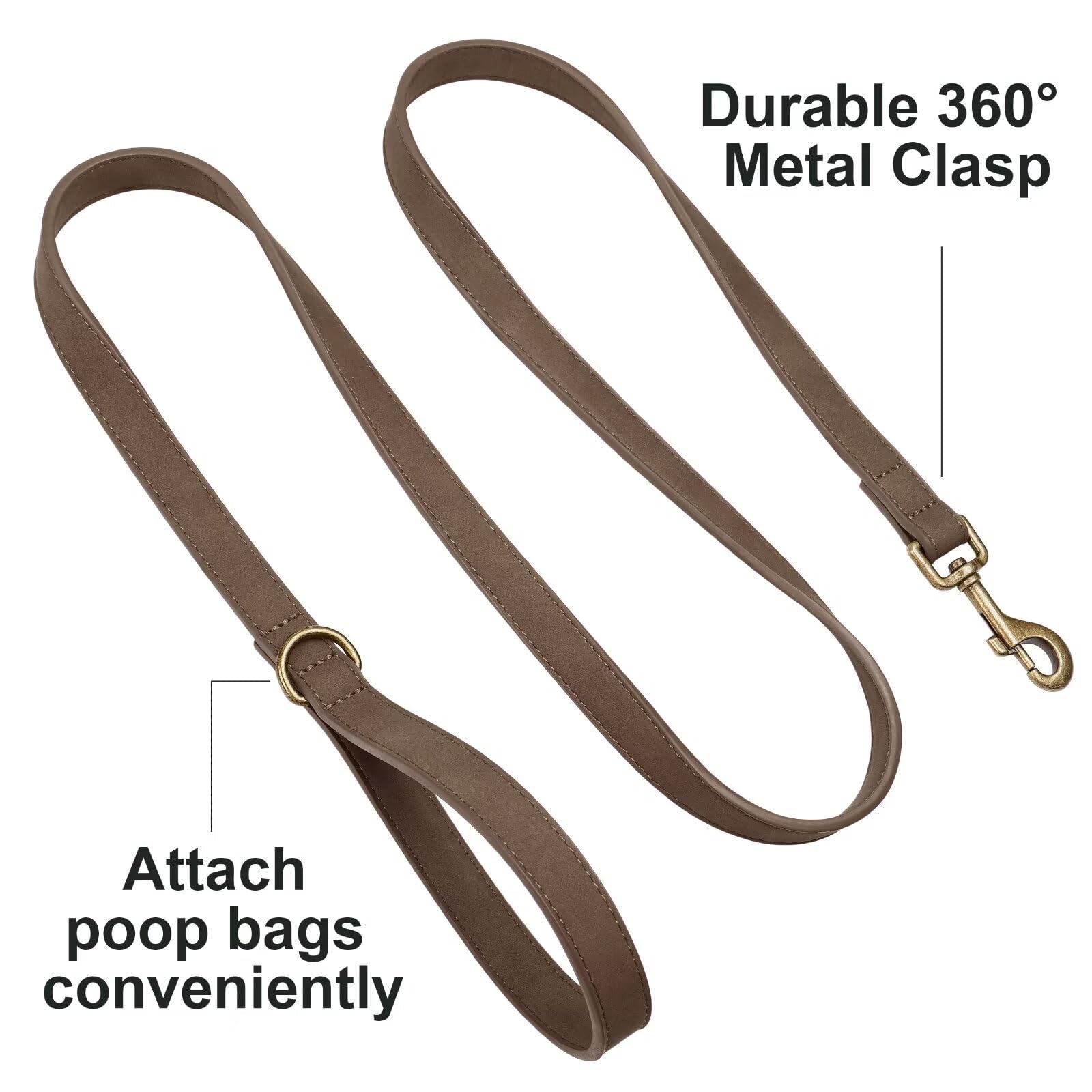 Didog easy-clean PU leather leash simplifies upkeep after park adventures.