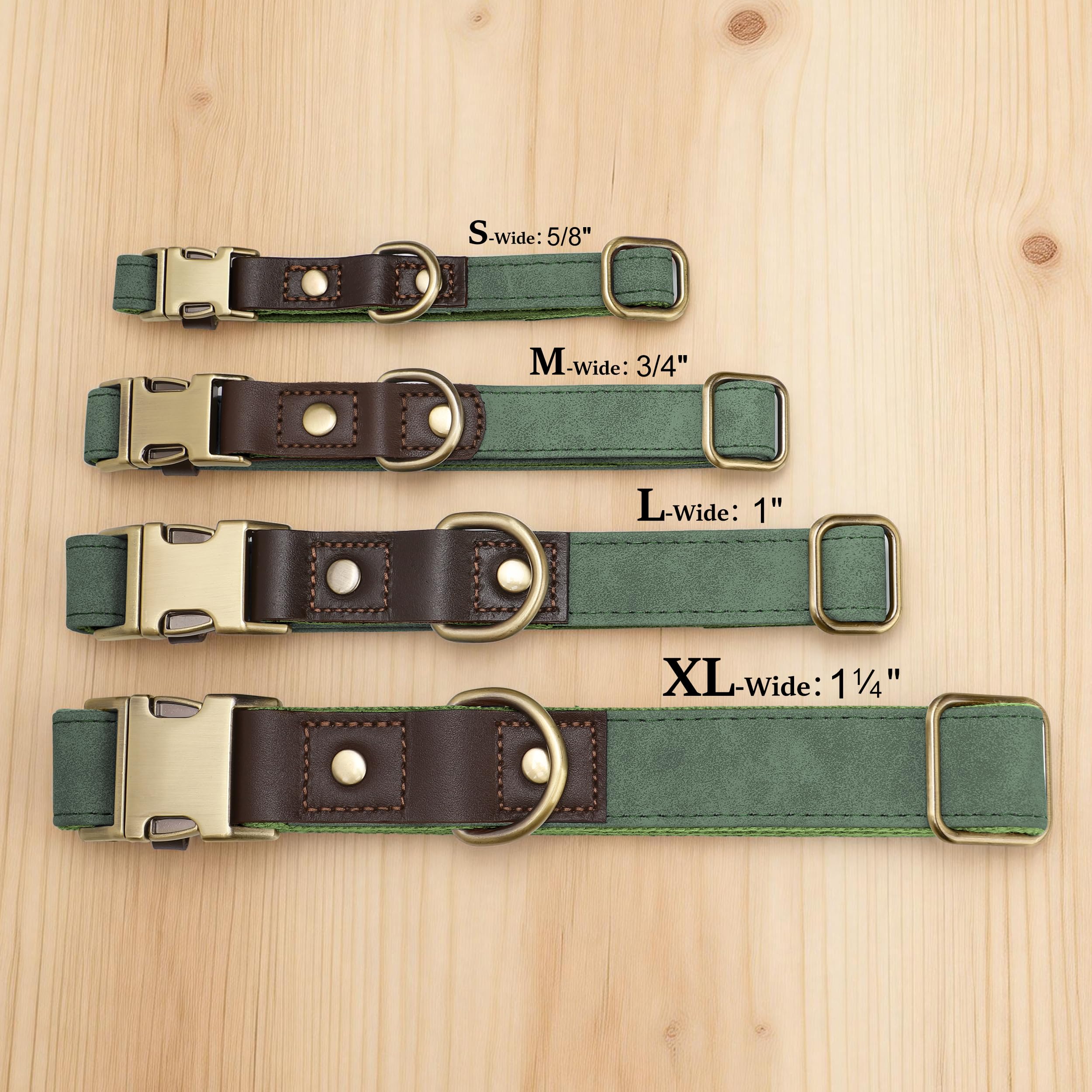 Didog easy-clean PU leather surface in green, XL, convenient upkeep
