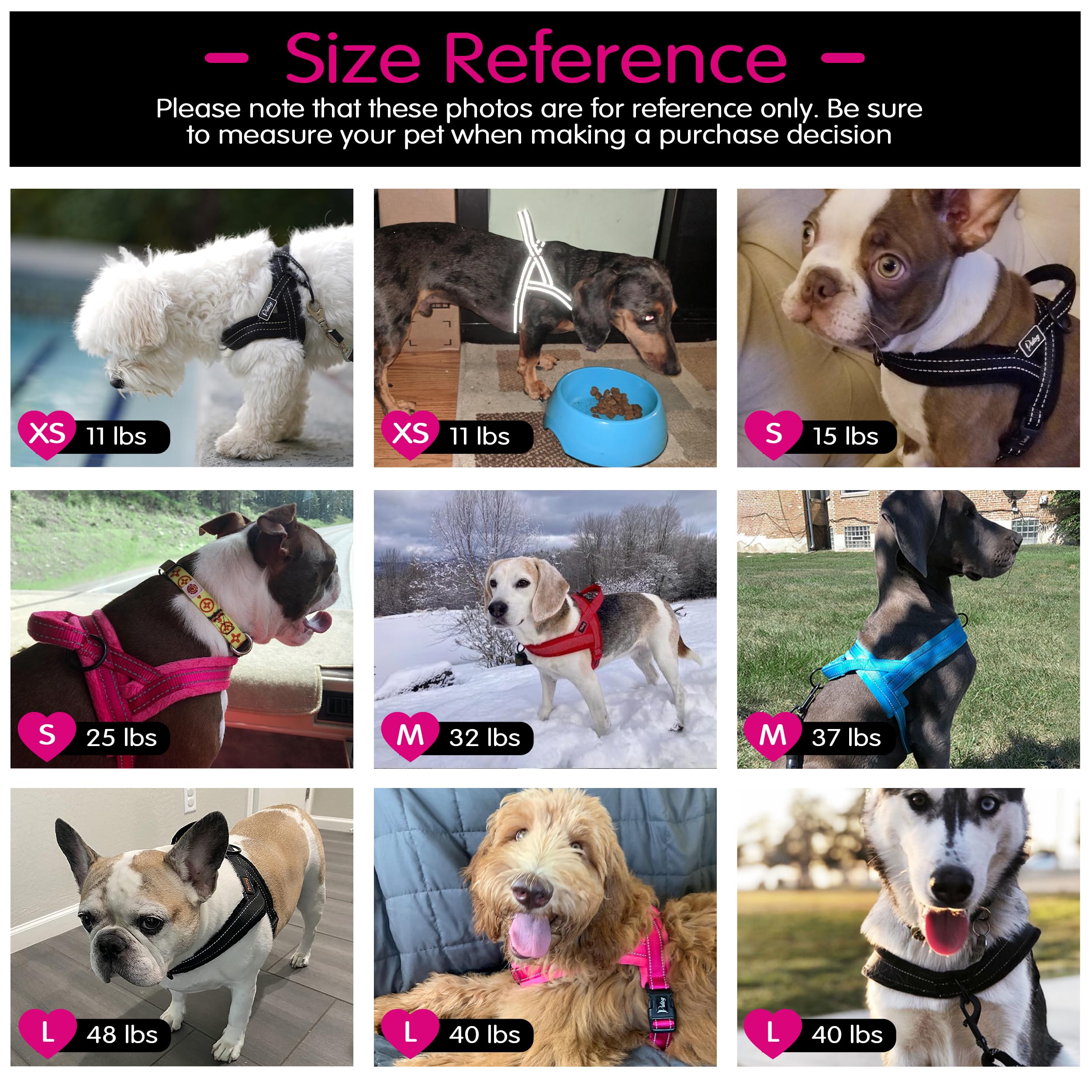 Didog No Pull Harness uses lightweight air-mesh to keep dogs cool.