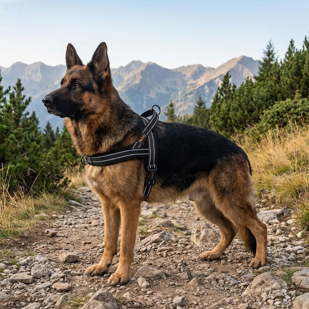 Didog No Pull Harness reflective strips boost visibility during dawn walks.