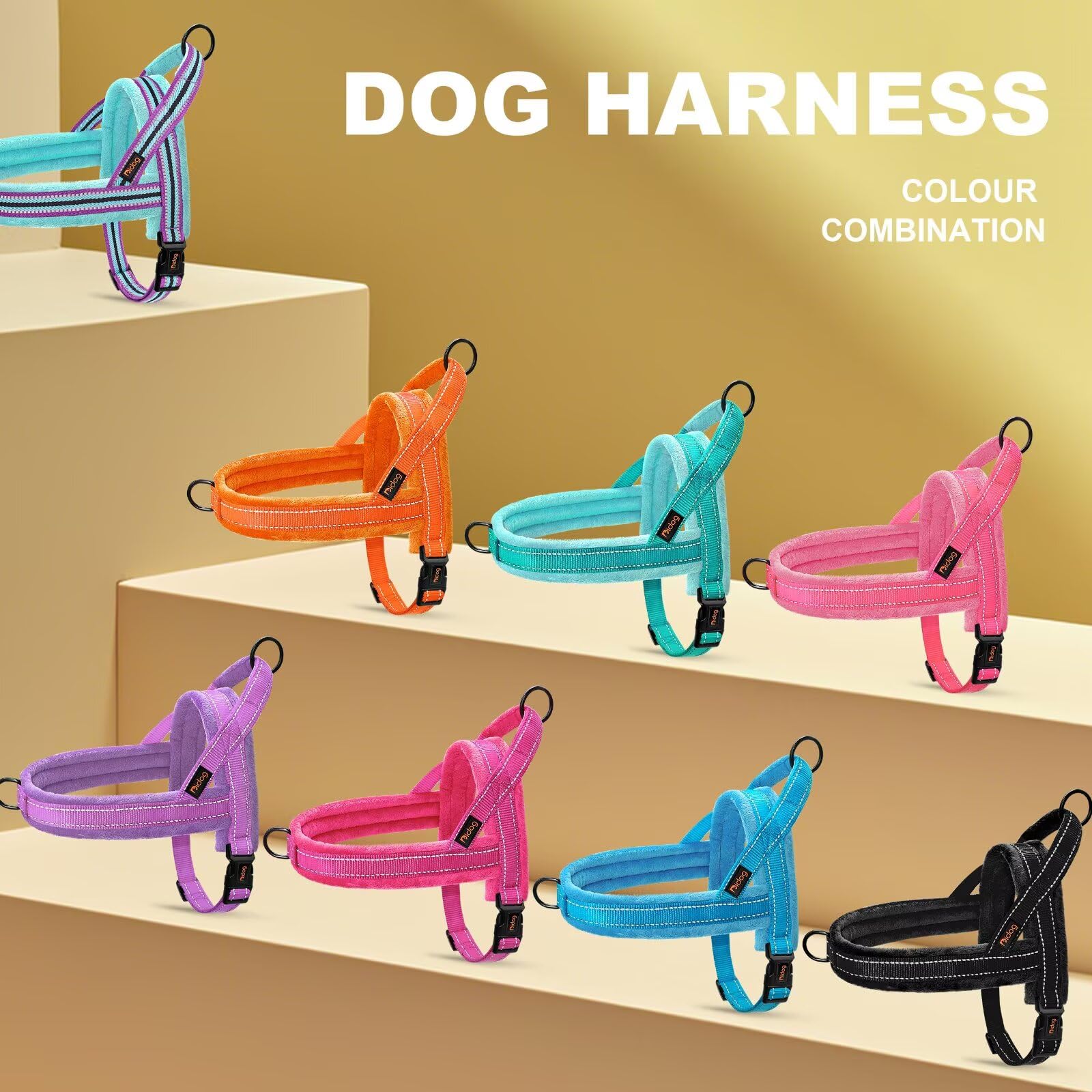 Didog padded harness distributes pressure for comfortable walks