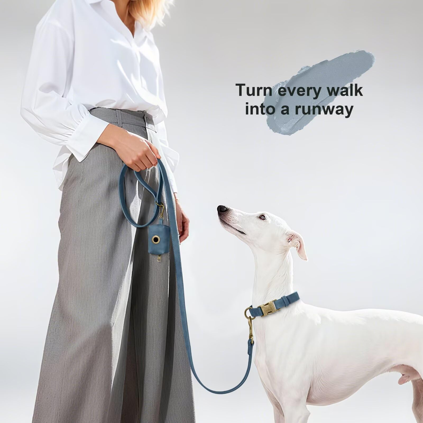 Didog PU leather leash easy clean surface for daily use