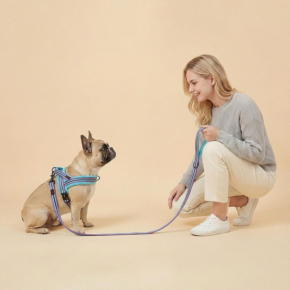 Didog size 18-22 chest fits medium dogs securely.