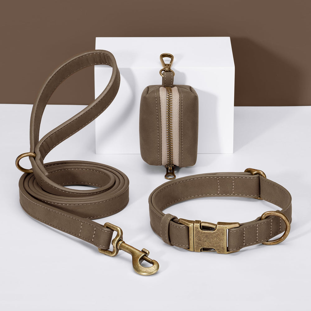 Didog brown finish collar complements daily outfits during outdoor adventures