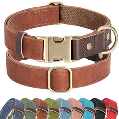 Didog soft PU leather collar for large dogs with comfortable all-day wear