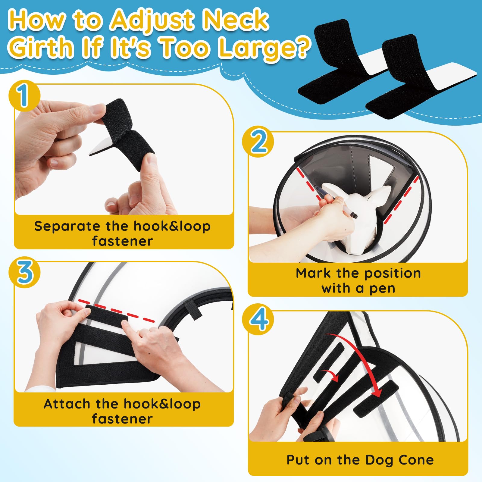 Didopet collar loops allow threading a regular collar for extra security
