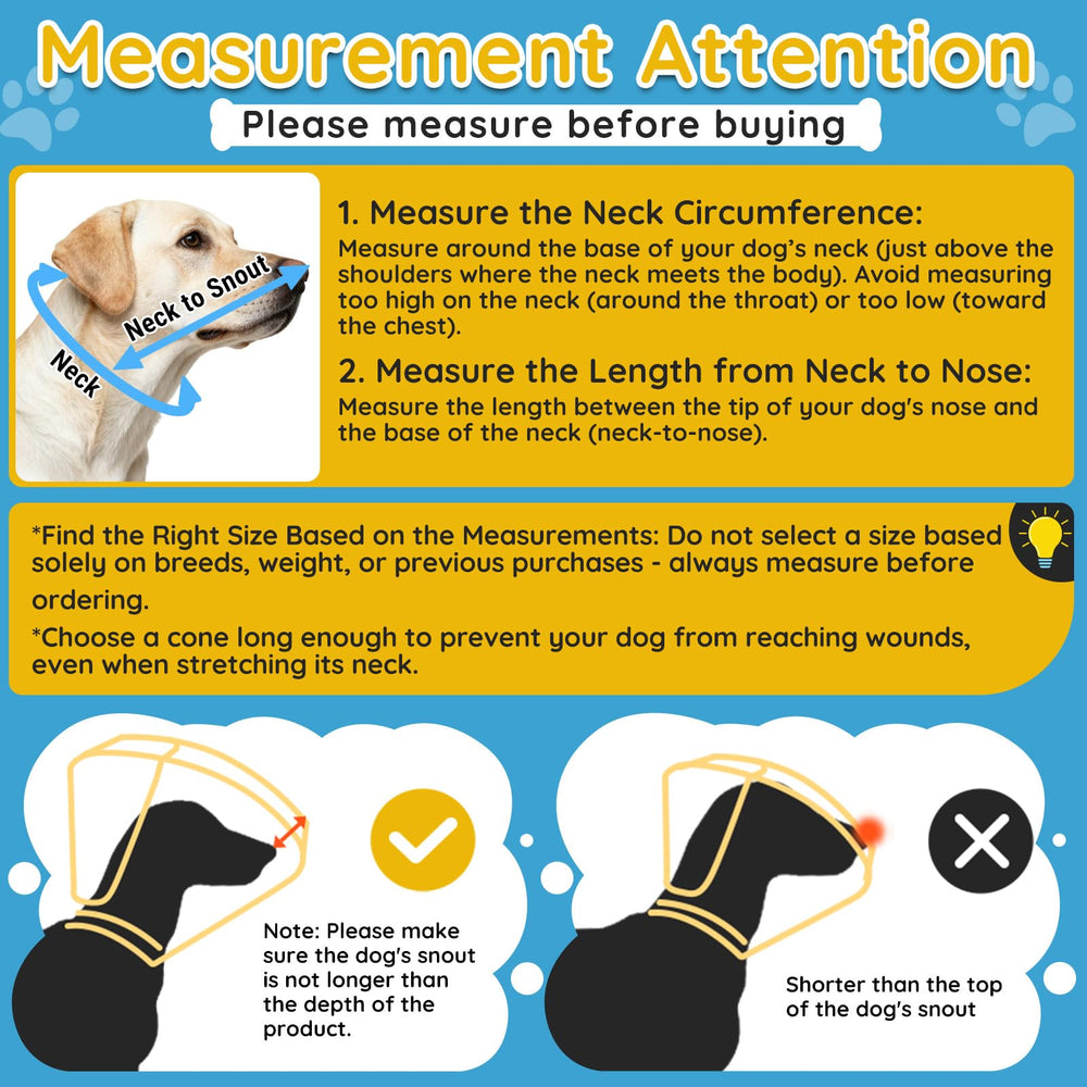 Didopet XL size guide showing neck girth measurement for larger breeds.