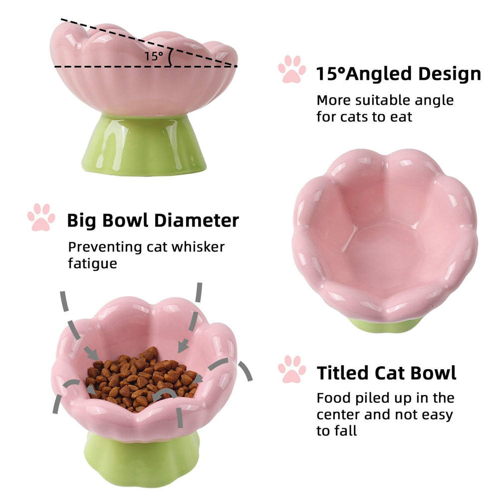 DIF DECO whisker-friendly bowl ideal for indoor cats and small dogs