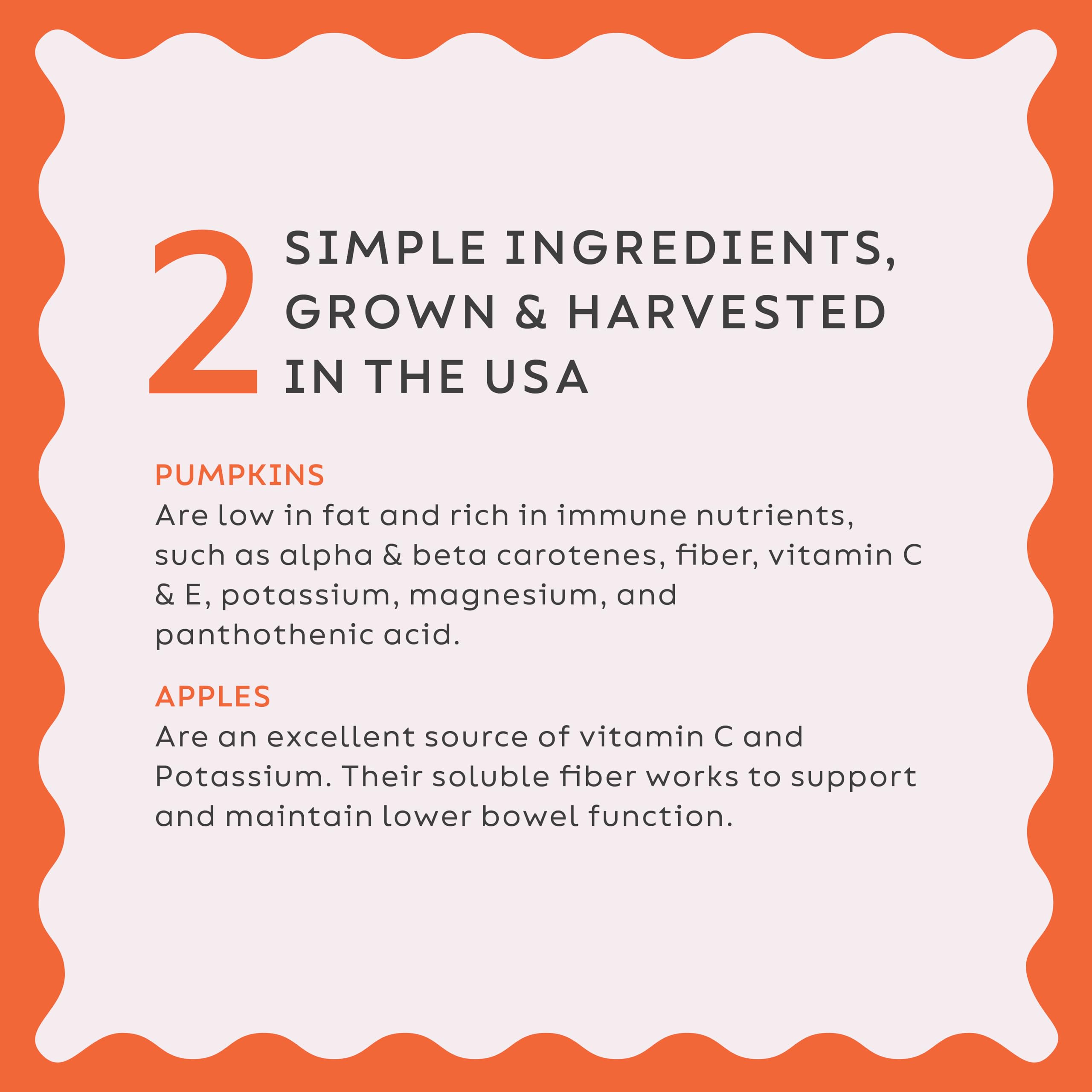 Diggin' Your Dog Diet Transition Pumpkin Fiber aids smooth food switches.