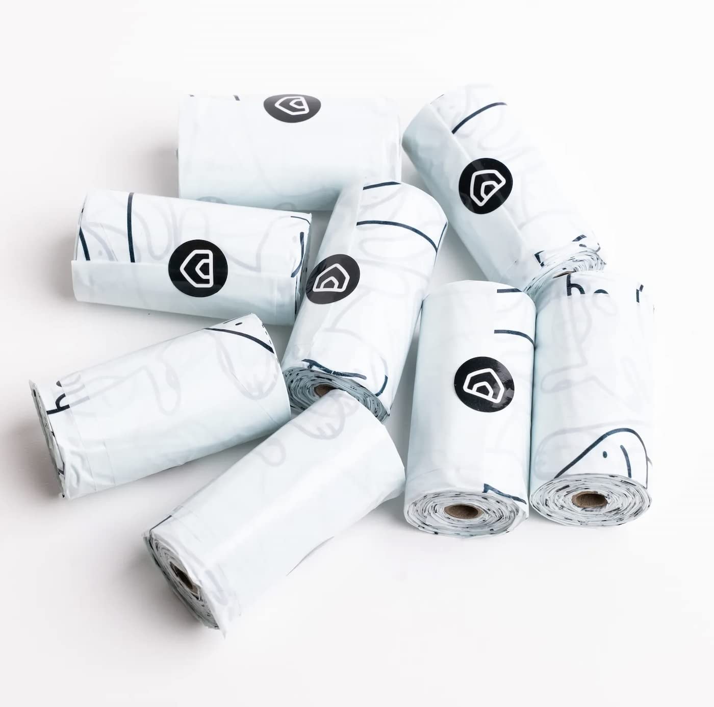 Diggs dog poop bags showing dispenser compatibility for easy refills on the go.