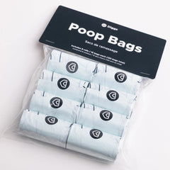 Diggs dog poop bags with no rip roll for quick, mess-free bagging during walks.