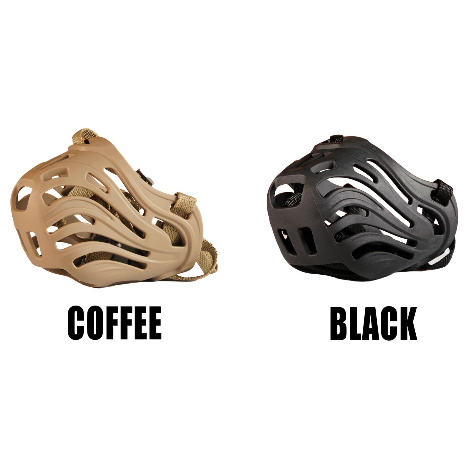 Diketone dog muzzle on a stroll, prevents biting and chewing.