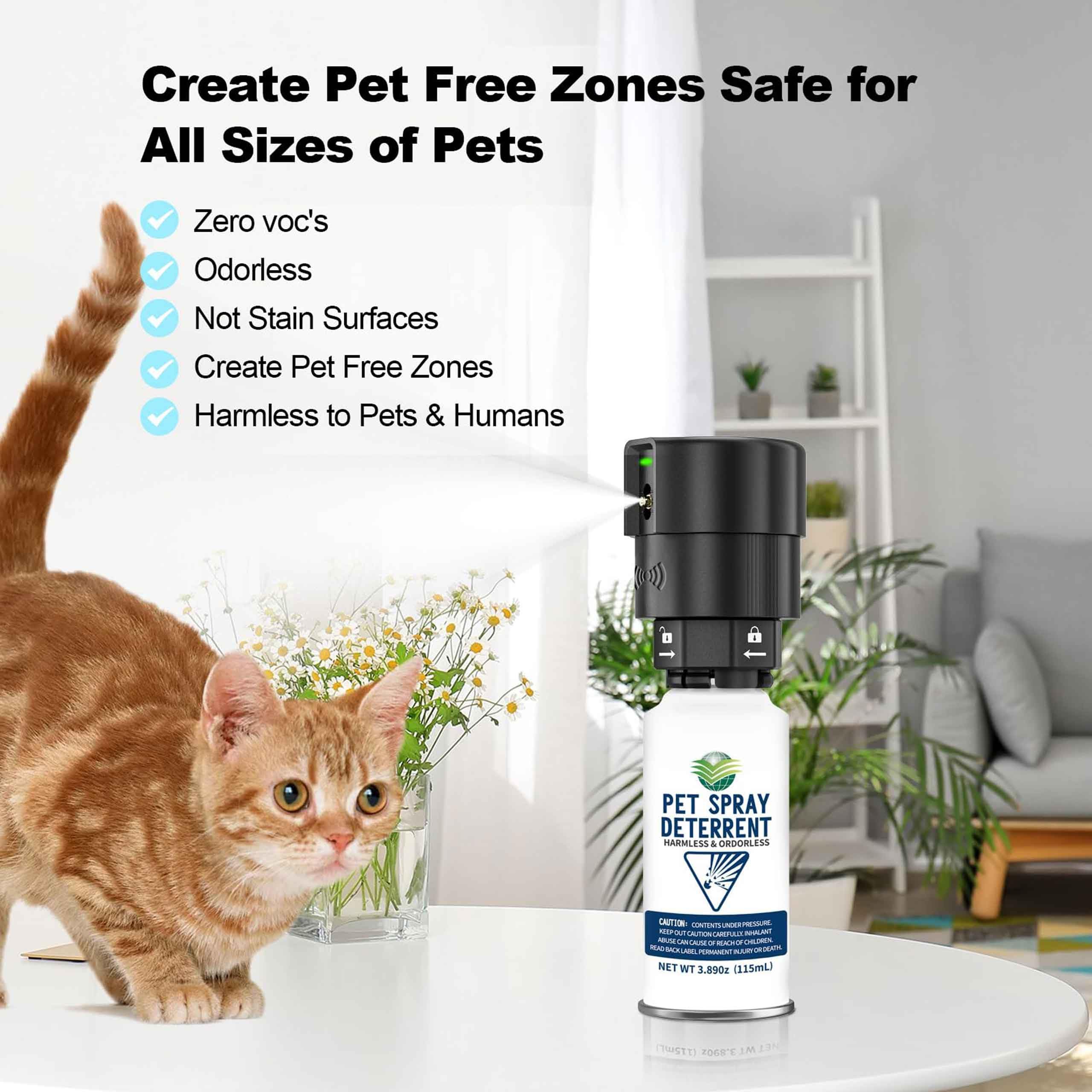 Diloqio cat spray deterrent system—mounted area guards off-limits spaces for pets.