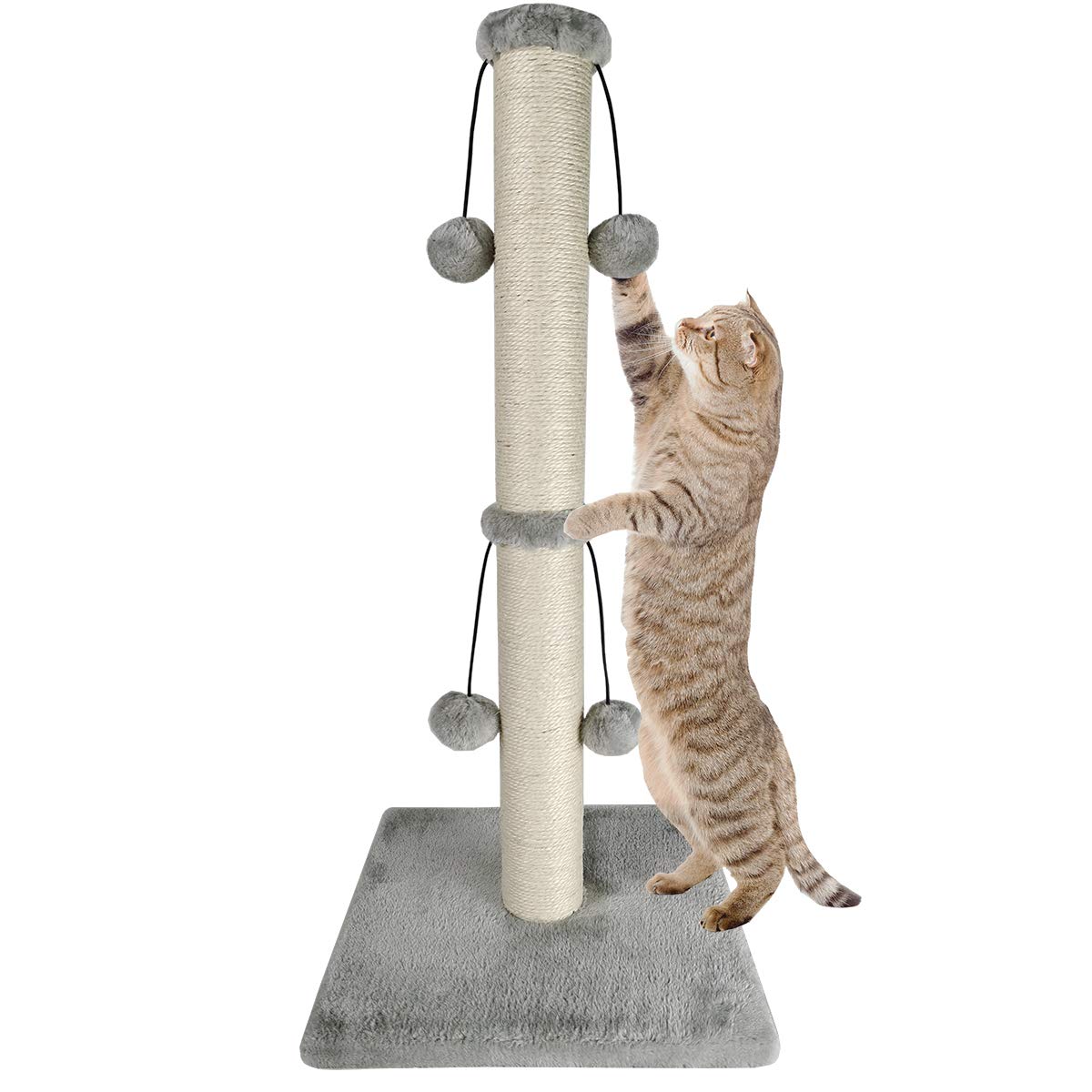 Dimaka 29-inch cat scratching post with natural sisal rope to protect furniture.
