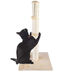Dimaka 34-inch tall cat scratching post with sisal wrap for full-body stretch.