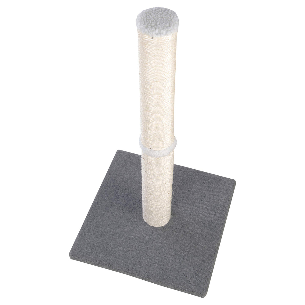 Dimaka sturdy carpeted base minimizes tipping during vigorous scratching