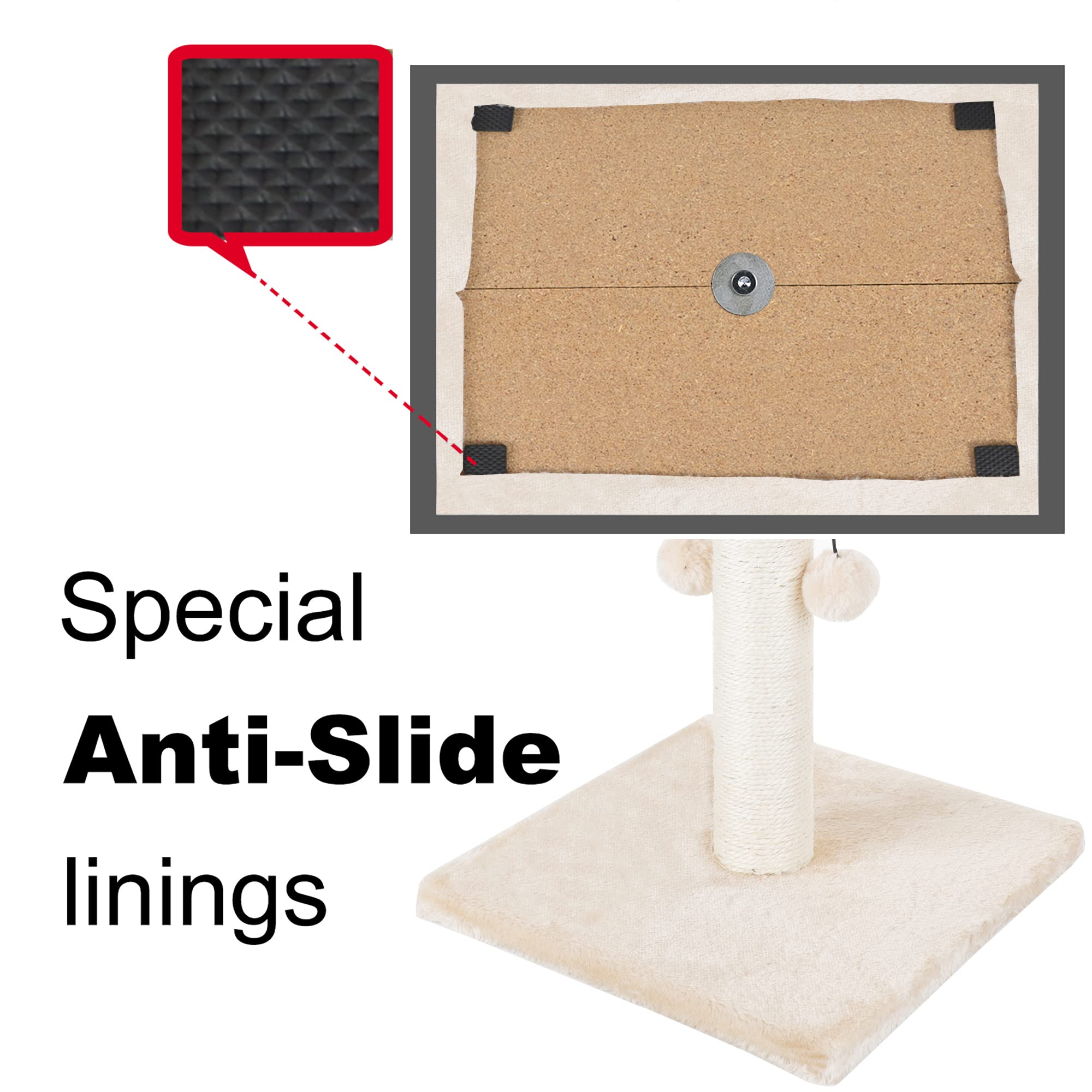 Dimaka heavy-chipboard base prevents tipping during use.