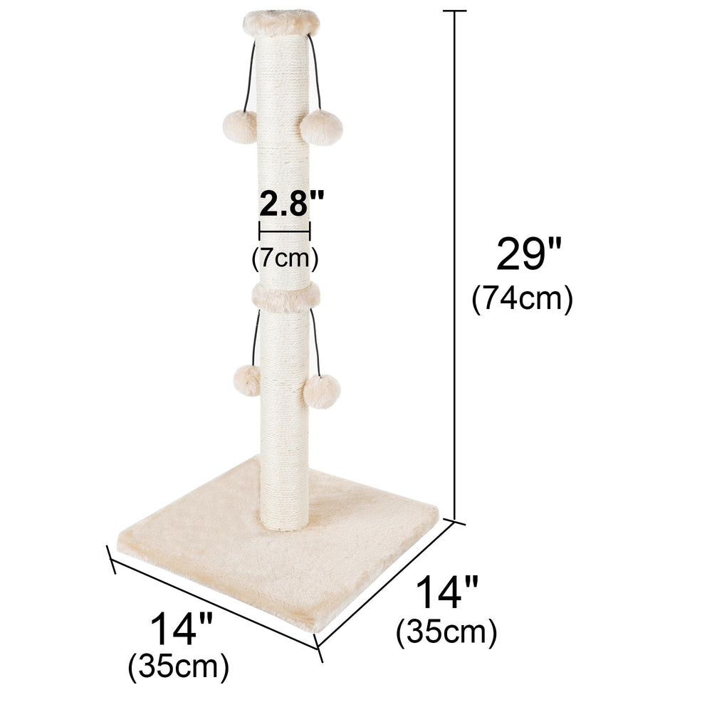 Dimaka natural sisal rope scratch post, ideal for large cats to scratch comfortably.