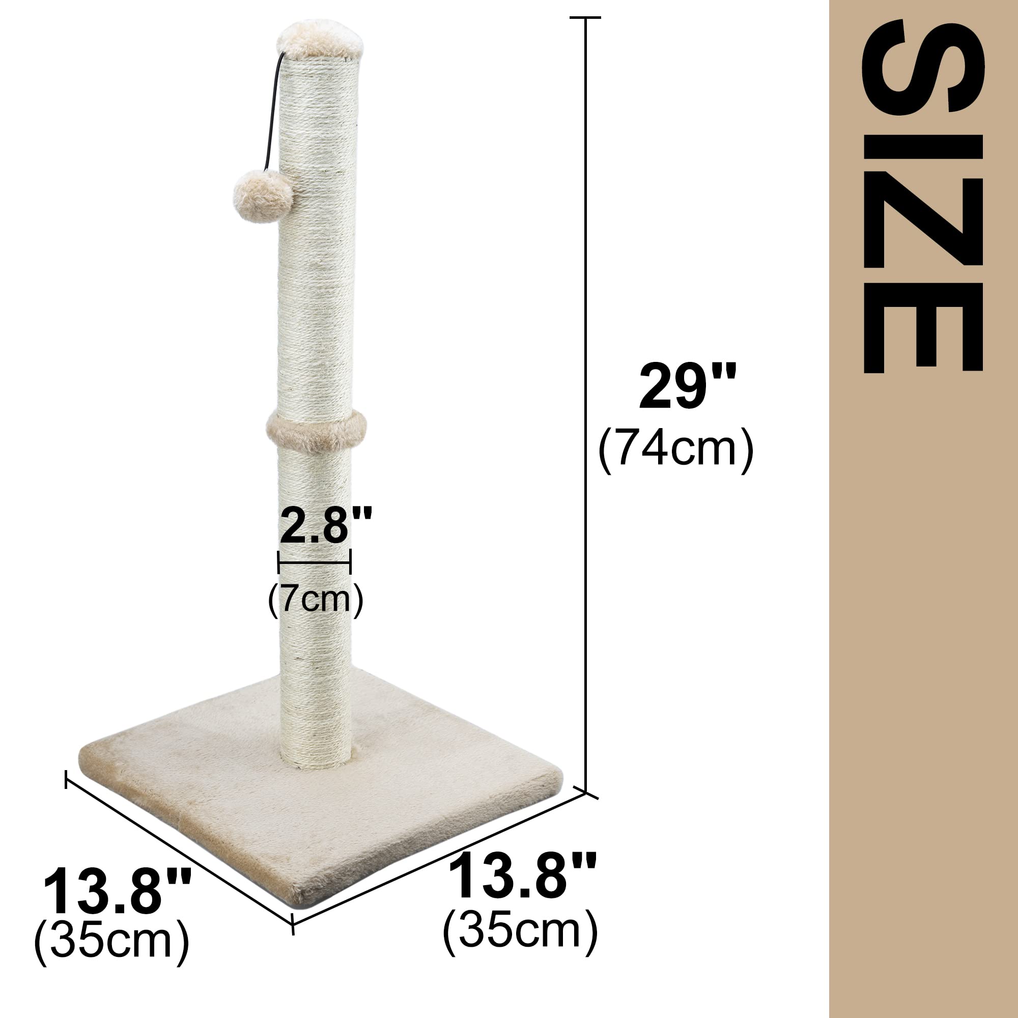 Dimaka sisal rope scratcher highlighting vertical scratching and exercise.