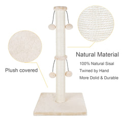 Dimaka sisal scratch post for large cats reduces furniture wear.