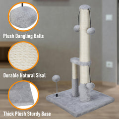 Dimaka tall cat scratching post teasing balls invite interactive play