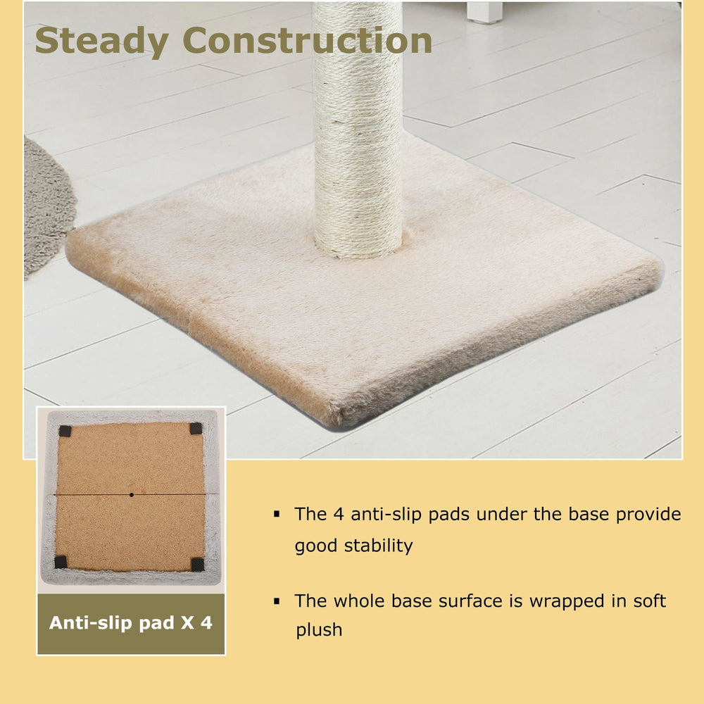 Dimaka vertical scratch post enabling full stretch for cats.