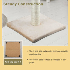 Dimaka vertical scratch post enabling full stretch for cats.