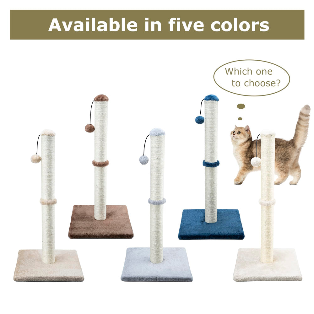 Dimaka vertical scratch post supports full stretch for large cats.