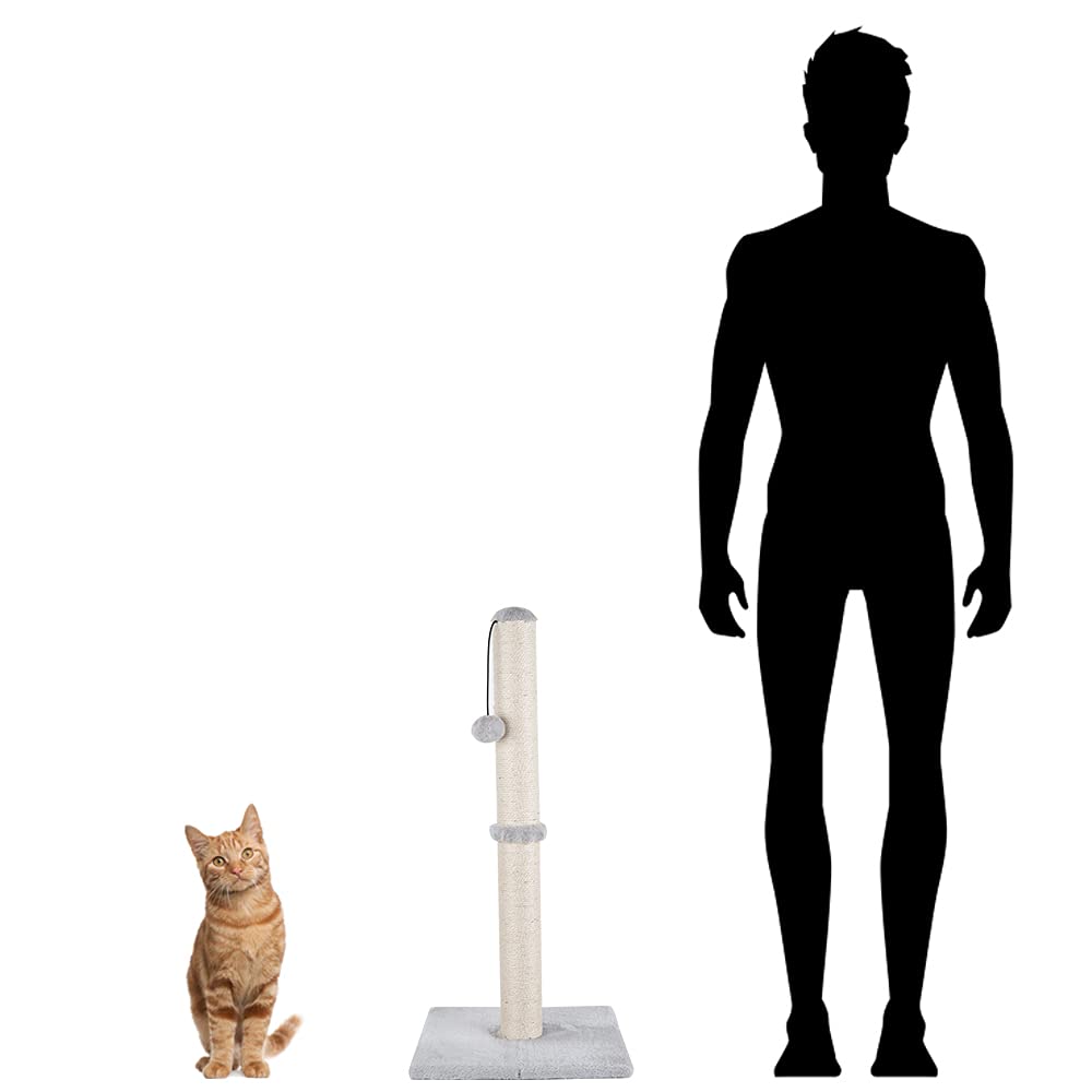 Dimaka vertical sisal cat scratcher emphasizing stability