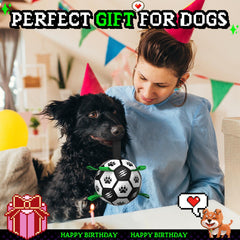 Diman black and white dog soccer ball for small to medium dogs