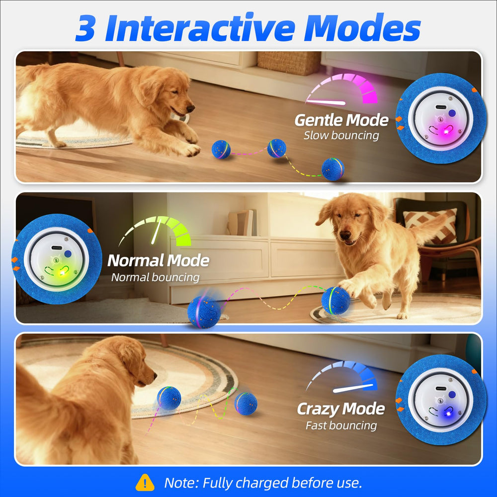 Diman dog toy ball with lights for visual play and chasing.