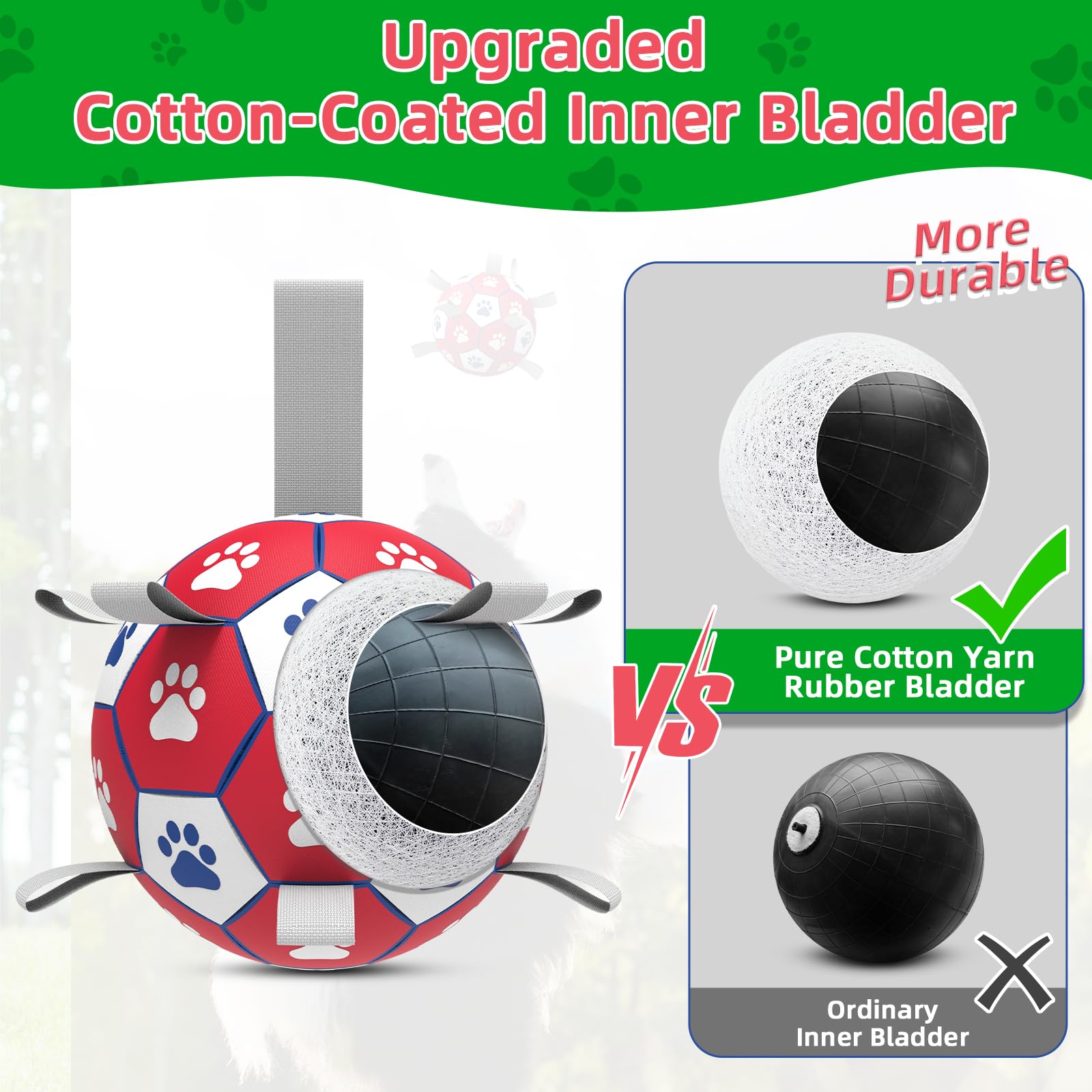 Diman large dog toy soccer ball designed for outdoor interactive play.