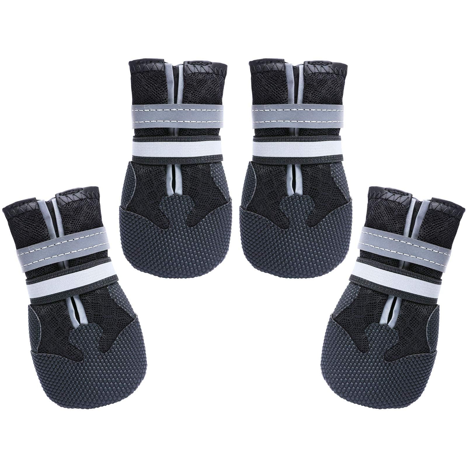 Dimicoo breathable dog boots for medium and large dogs offer year-round protection.