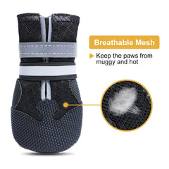 Dimicoo dog boots side view with adjustable straps for secure fit during walks