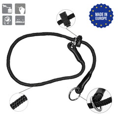 Dingo Gear choke collar chrome fittings and semi-circle for strong performance.