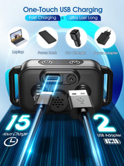 DINJOO bark collar displaying beep and vibration mode indicators.