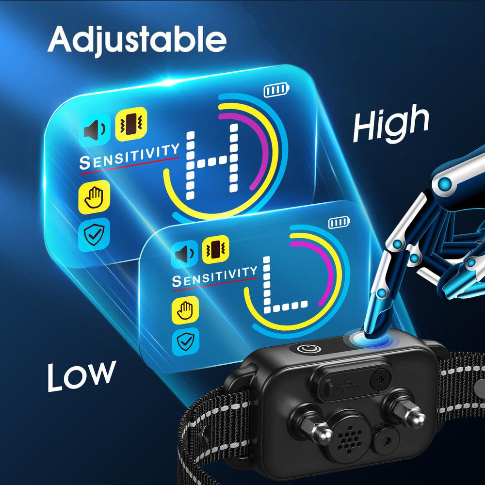 Dinjoo IP67 waterproof collar supports rain, mud, and outdoor adventures.