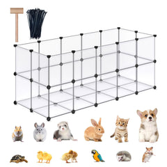 DINMO guinea pig playpen bottom view shows stable base and pad space.