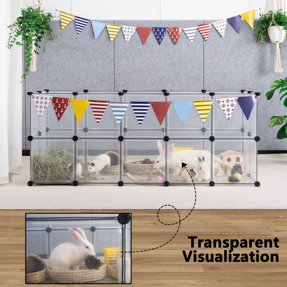 DINMO large playpen space 61.2 by 24.8 inches supports multiple pets.