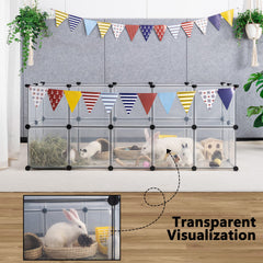 DINMO large playpen space 61.2 by 24.8 inches supports multiple pets.